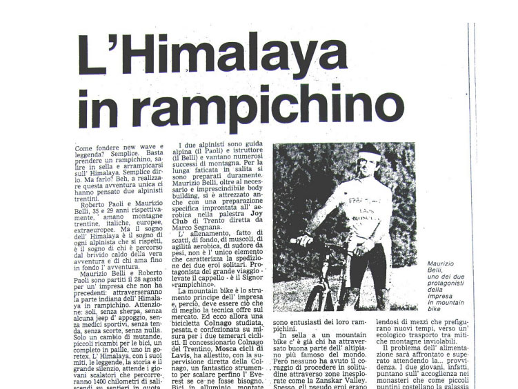 Maurizio Belli - L’Himalaya in rampichino