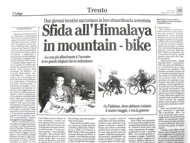 Maurizio Belli - Sfida all’Himalaya in mountain bike