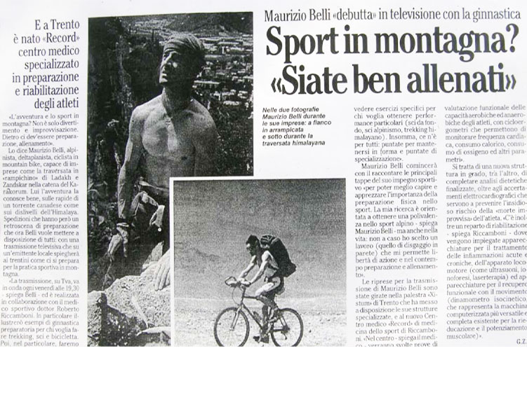 Maurizio Belli - Sport in montagna? ”Siate ben allenati”